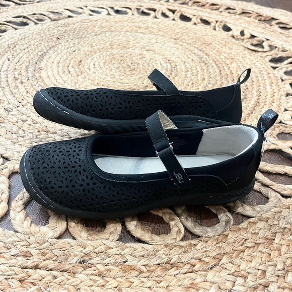 JBU by Jambu Granada Women's Black Suede Hook & Loop Mary Jane Flat Shoes Sz 7 M - Picture 1 of 5